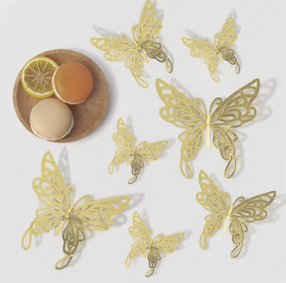 3D Hollow Butterfly Wall Stickers
