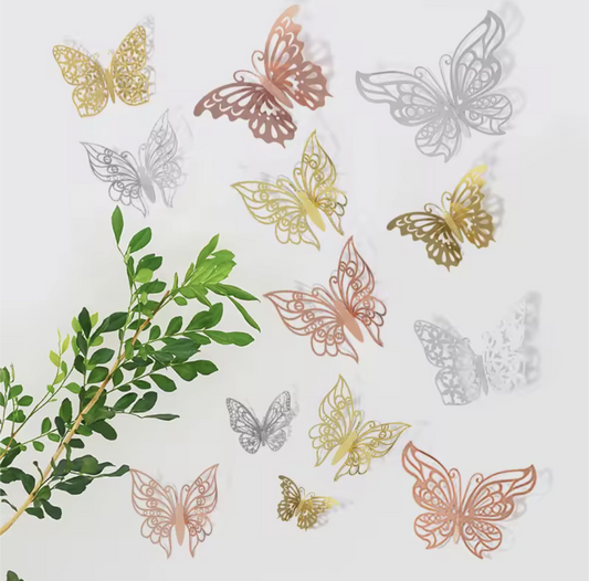 3D Hollow Butterfly Wall Stickers
