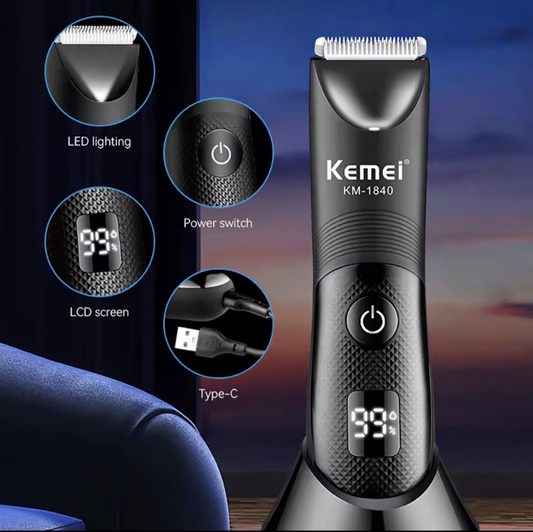 Kemei Waterproof Electric Groin & Body Hair Trimmer