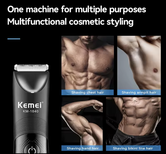 Kemei Waterproof Electric Groin & Body Hair Trimmer