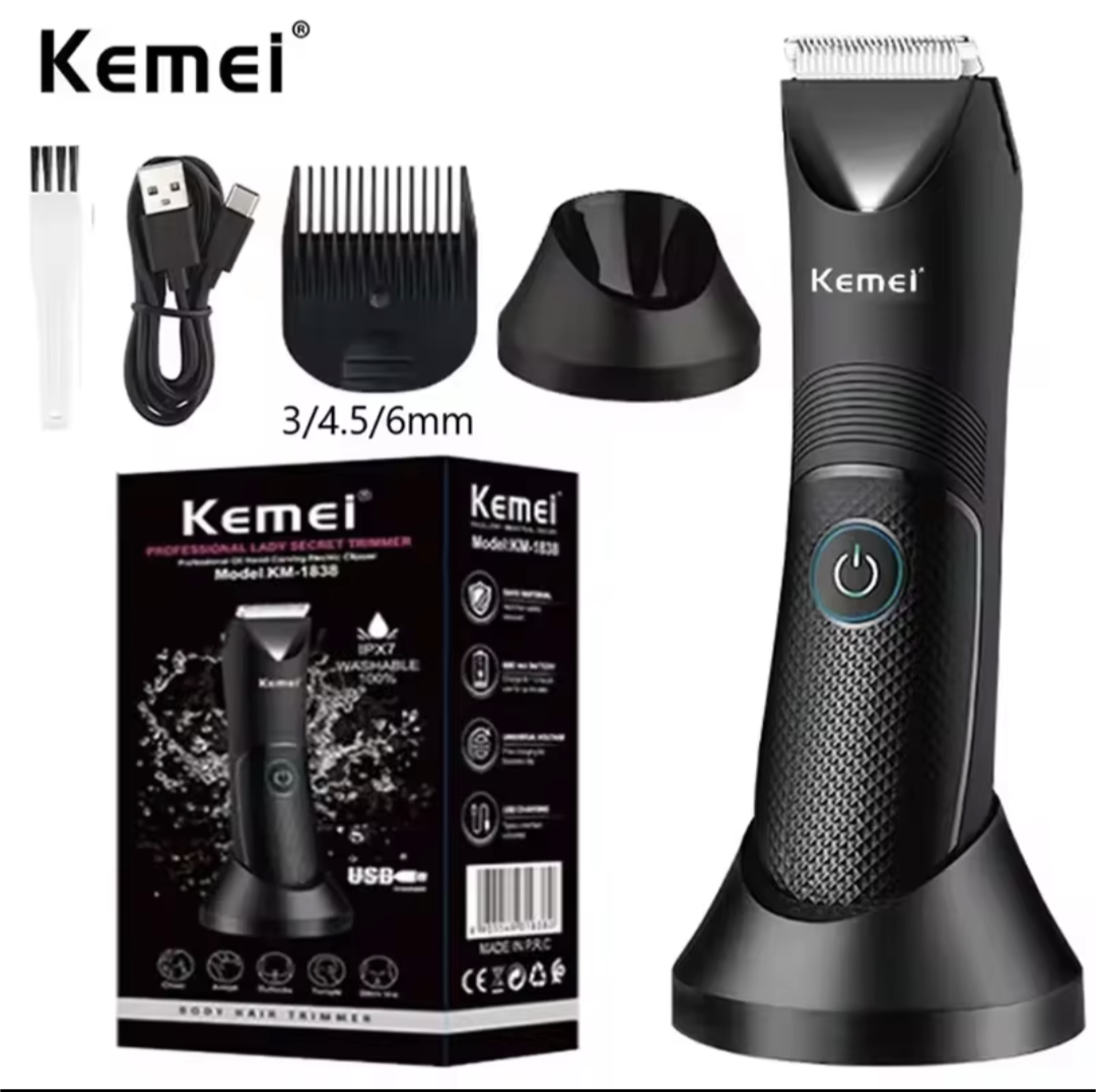 Kemei Waterproof Groin & Body Hair Trimmer