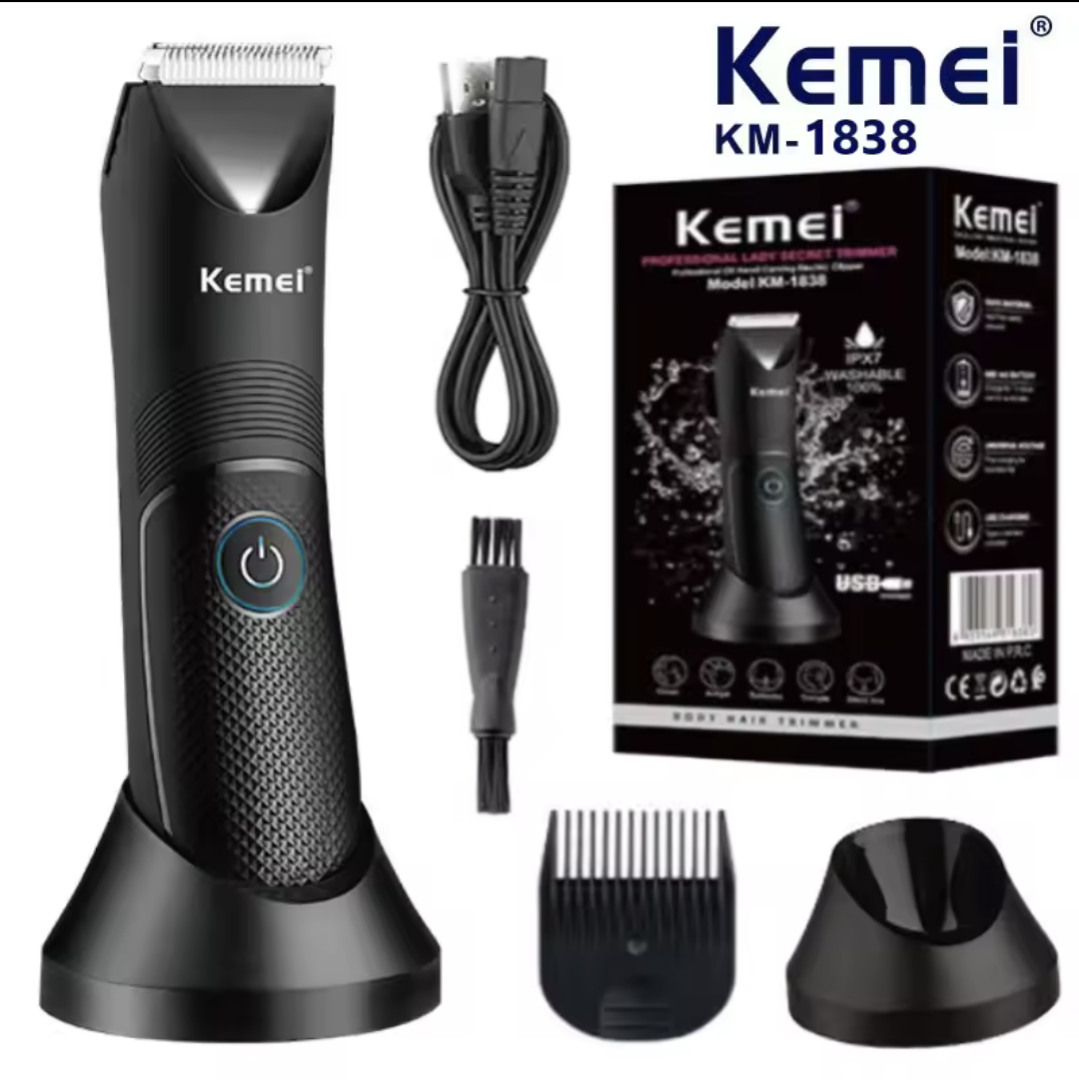 Kemei Waterproof Groin & Body Hair Trimmer