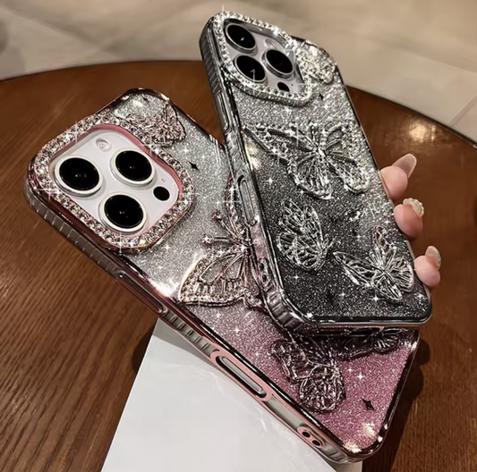 Elegant Diamond Butterfly Phone Case