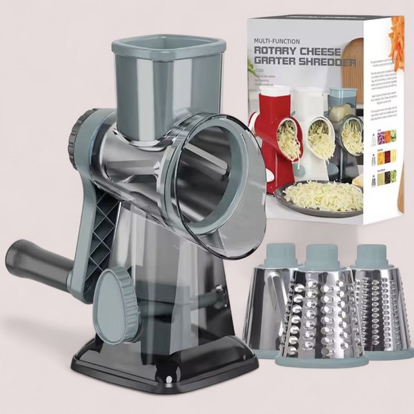 3-in-1 Rotary Cheese Grater & Vegetable Slicer