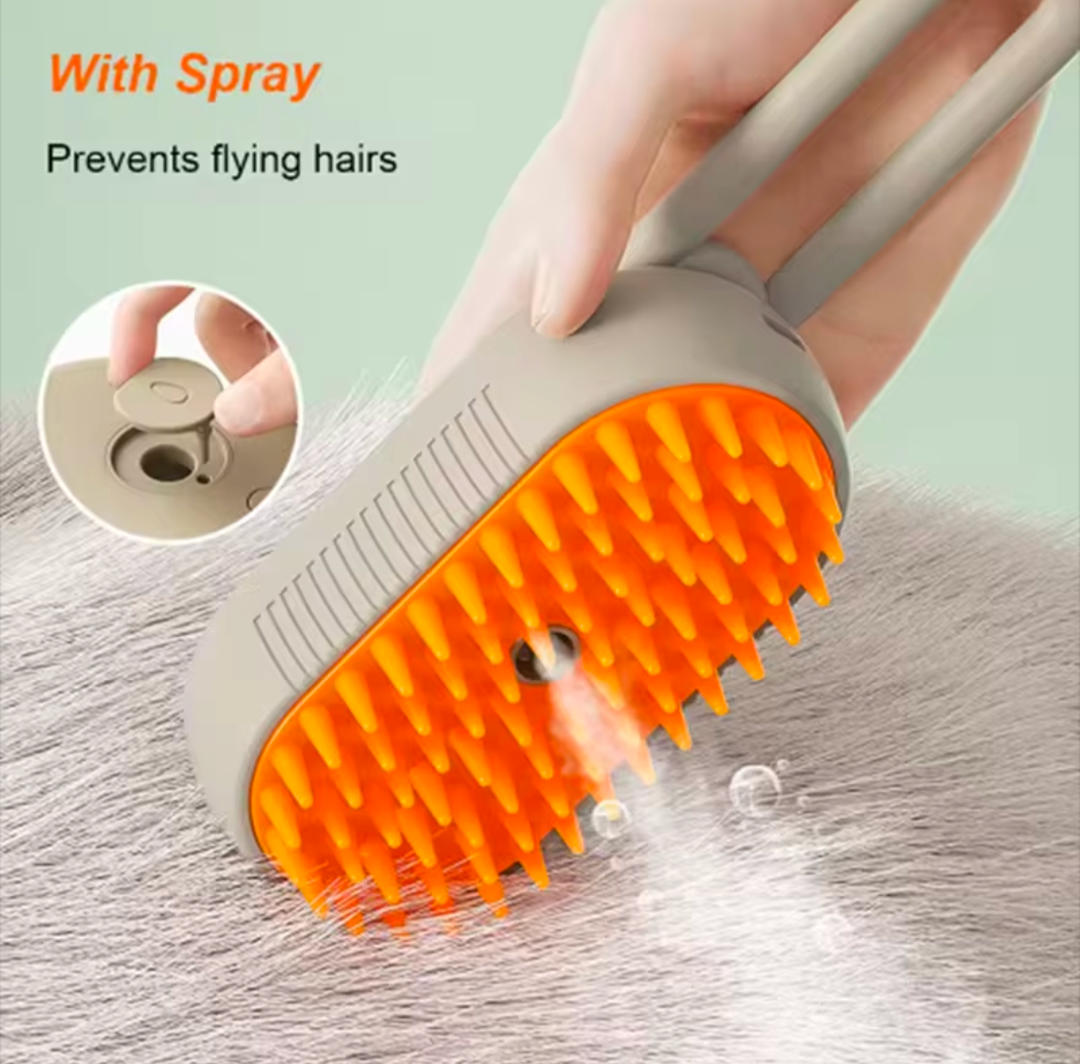 Steam Spray Pet Grooming Brush