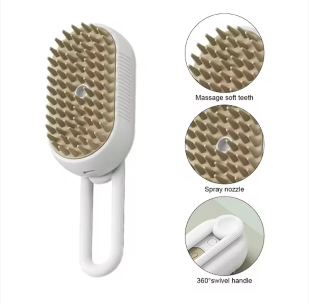 Steam Spray Pet Grooming Brush