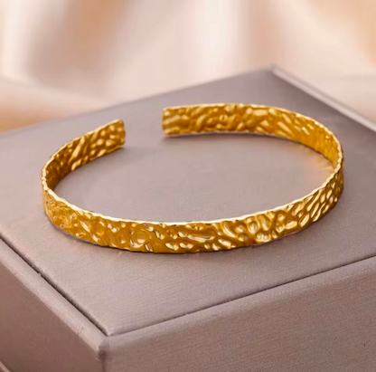 Stainless Steel Flower Leaf Bracelet