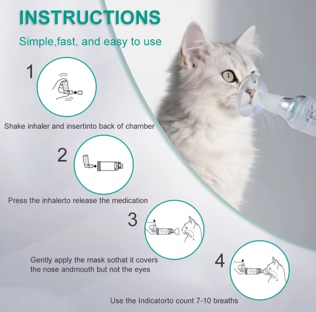 Pet Inhaler Spacer with Mask
