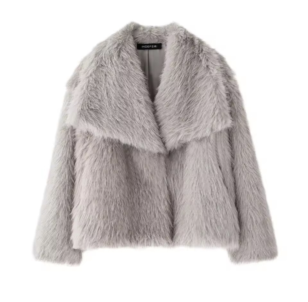 Women’s Cropped Faux Fur Jacket