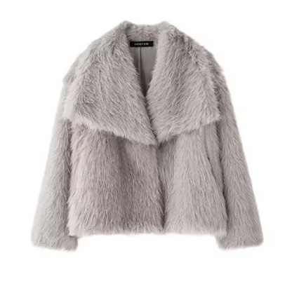 Women’s Cropped Faux Fur Jacket