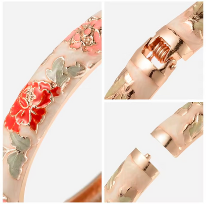 Enameled Flower Bracelet