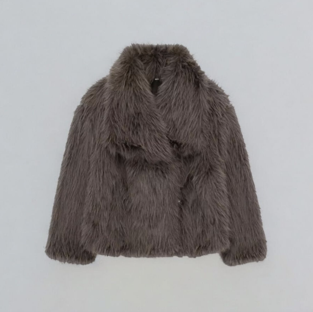 Women’s Cropped Faux Fur Jacket