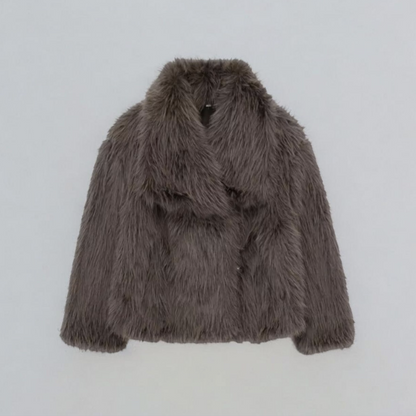 Women’s Cropped Faux Fur Jacket