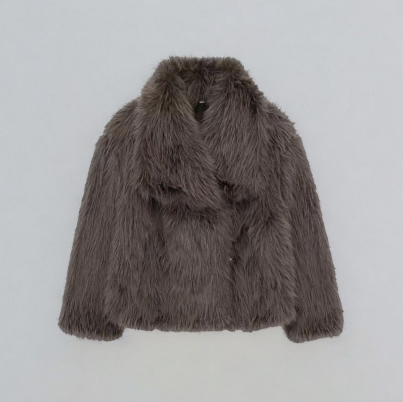 Women’s Cropped Faux Fur Jacket