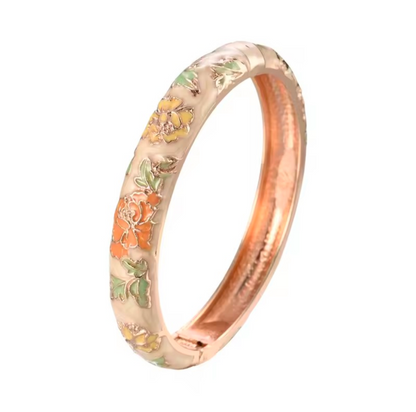 Enameled Flower Bracelet