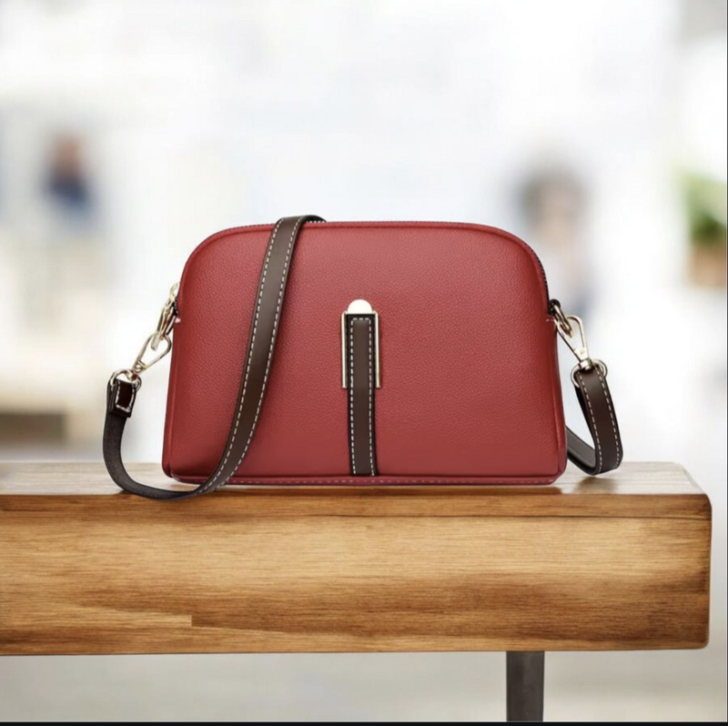Luxury Cowhide Flap Handbag