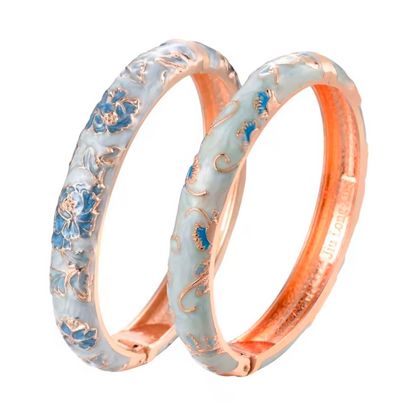 Enameled Flower Bracelet