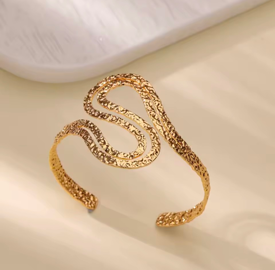 Stainless Steel Flower Leaf Bracelet