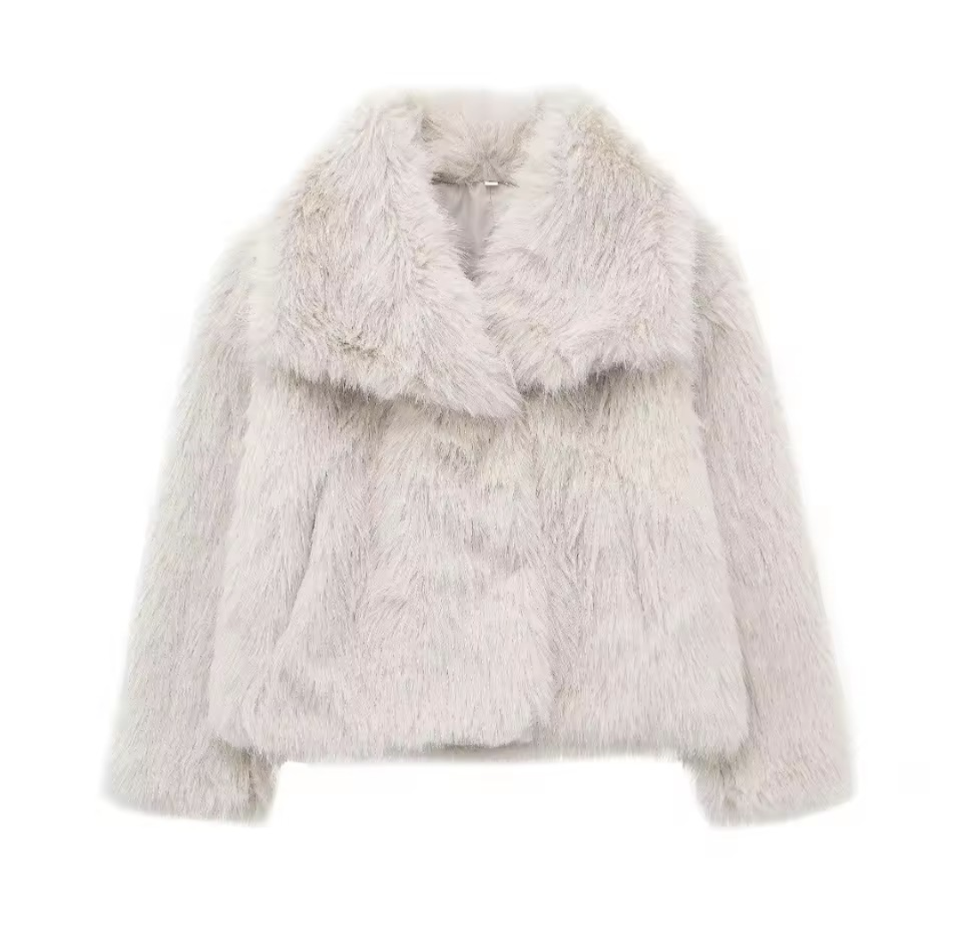 Women’s Cropped Faux Fur Jacket