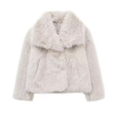 Women’s Cropped Faux Fur Jacket