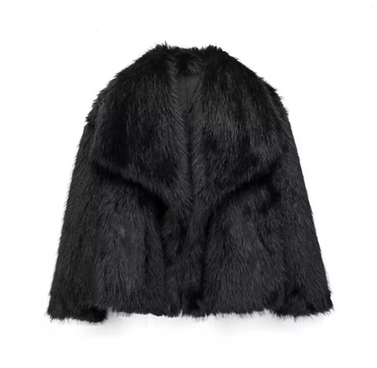 Women’s Cropped Faux Fur Jacket