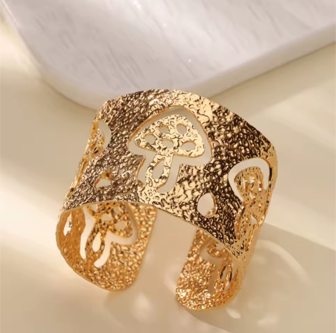 Stainless Steel Flower Leaf Bracelet