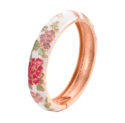 Enameled Flower Bracelet