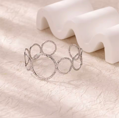 Stainless Steel Flower Leaf Bracelet