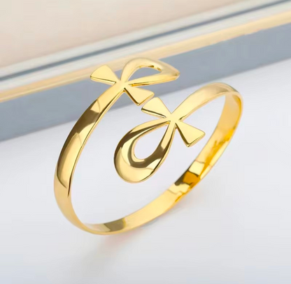 Stainless Steel Flower Leaf Bracelet