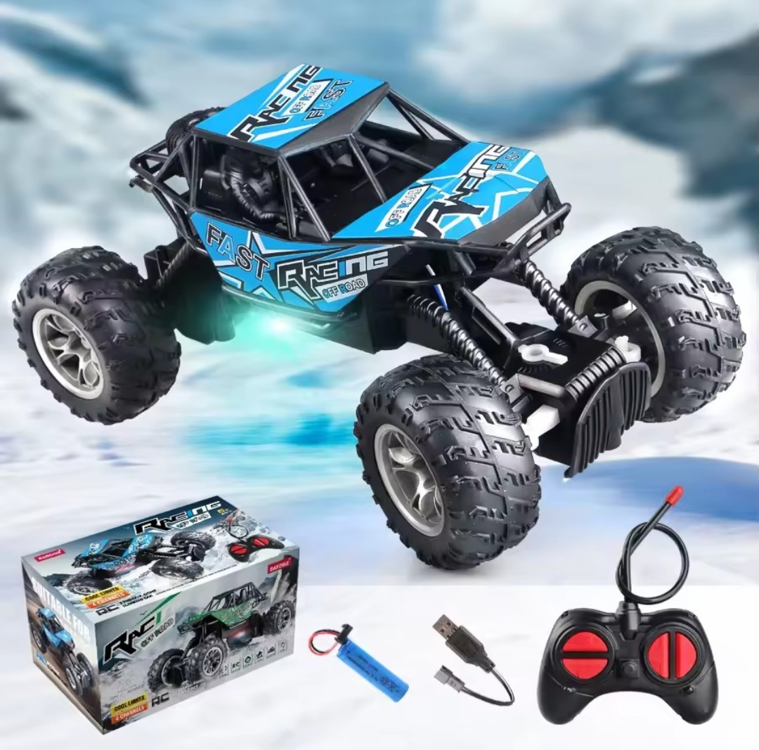 4-Way Remote Control Car with LED Lights
