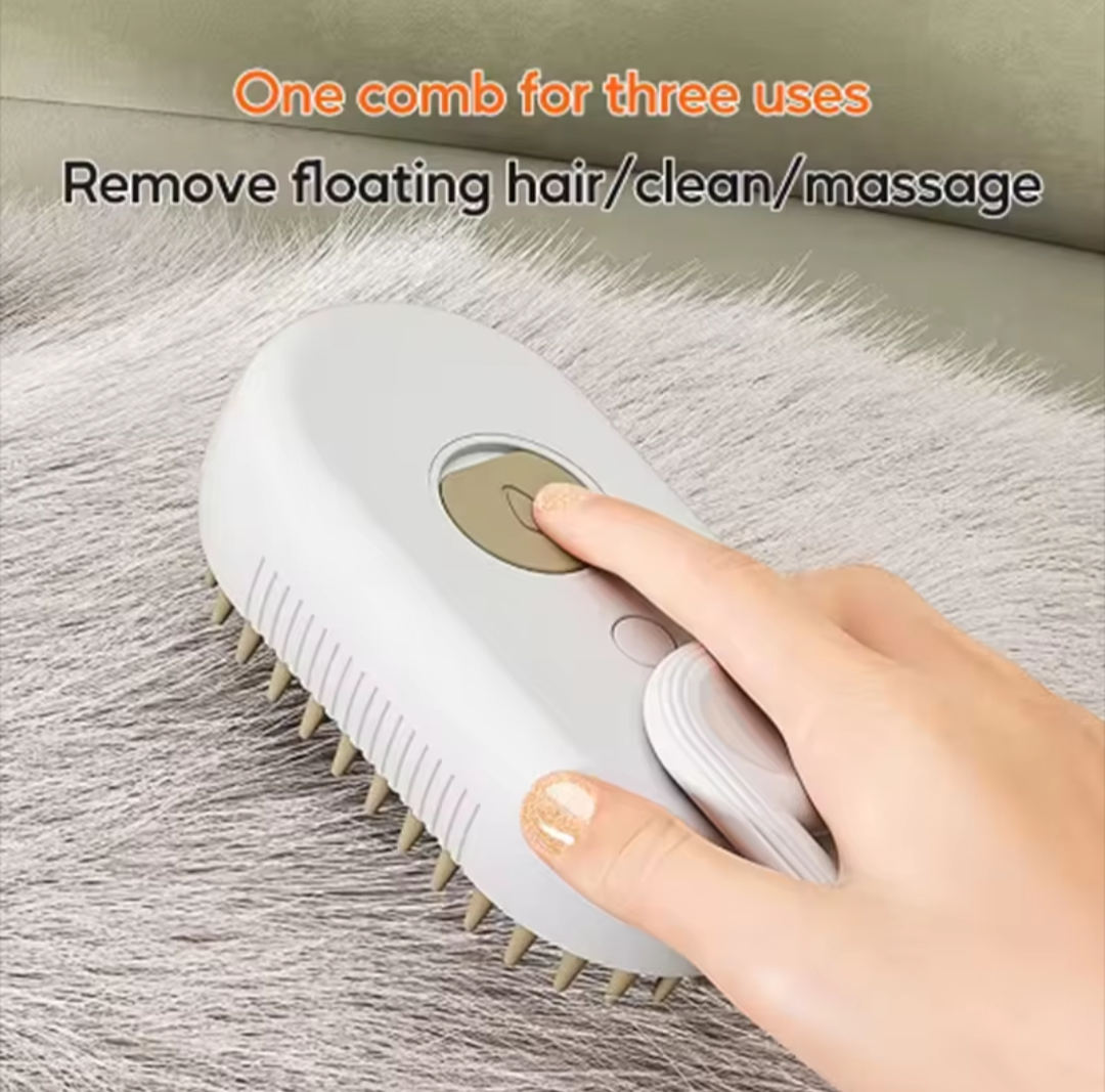 Steam Spray Pet Grooming Brush