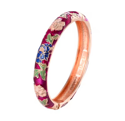 Enameled Flower Bracelet