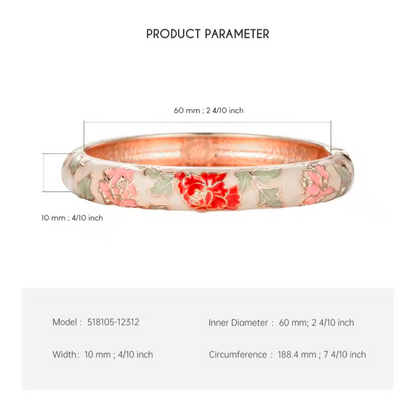 Enameled Flower Bracelet