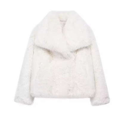 Women’s Cropped Faux Fur Jacket
