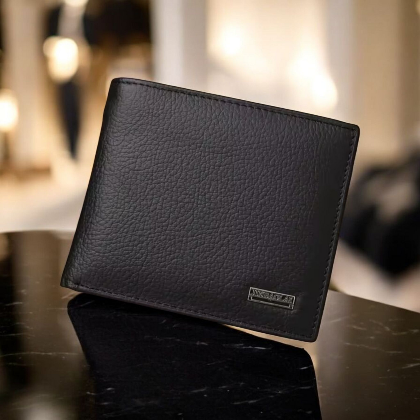 Genuine Leather Men’s Short Wallet