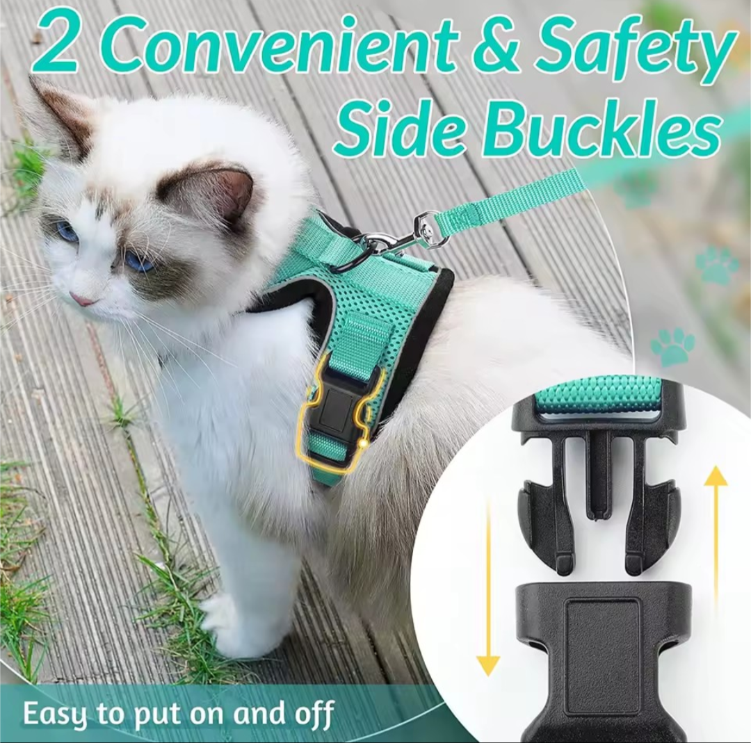 Escape Proof Cat Harness and Leash Set