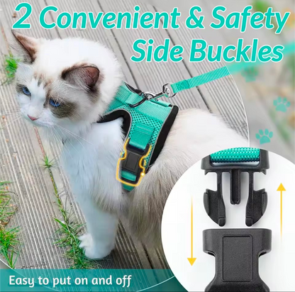 Escape Proof Cat Harness and Leash Set