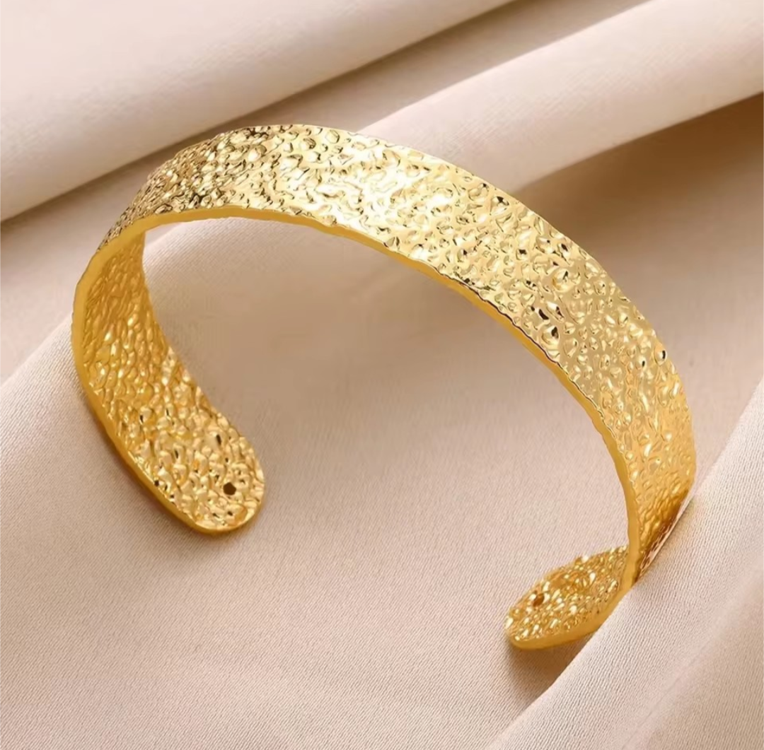 Stainless Steel Flower Leaf Bracelet