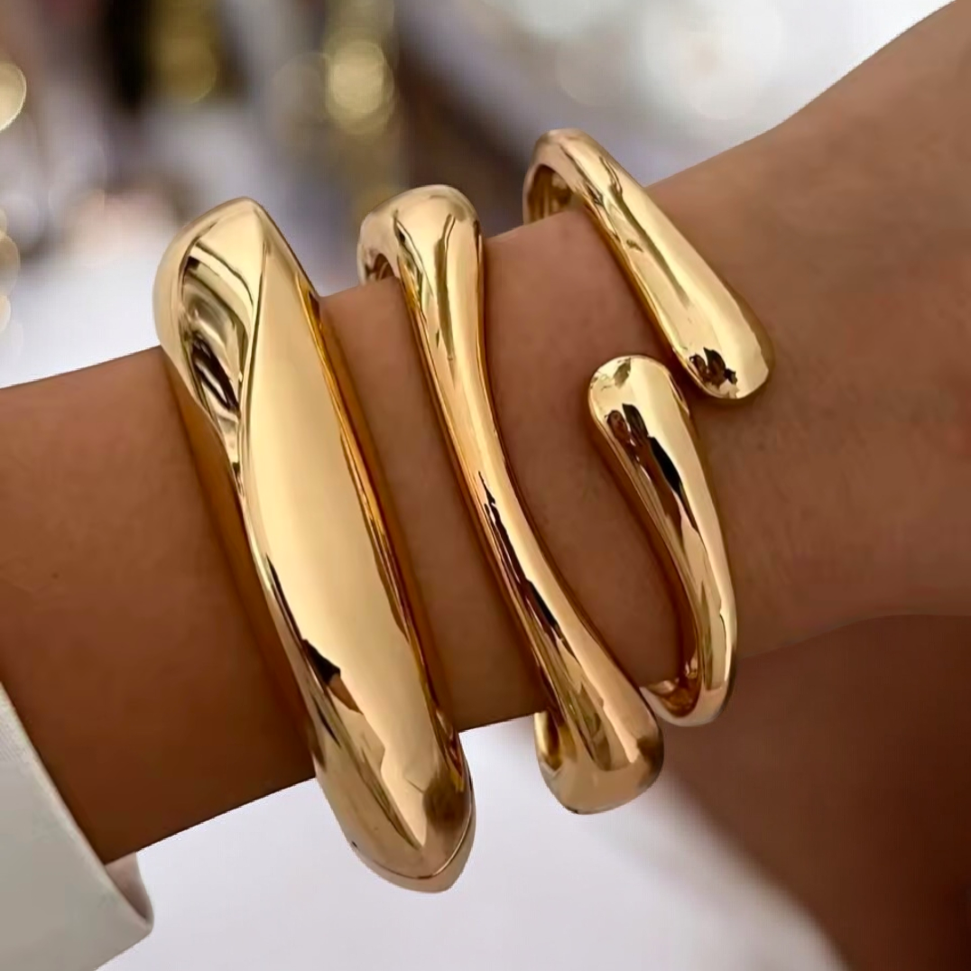 Vintage Punk Metal Cuff Bangle