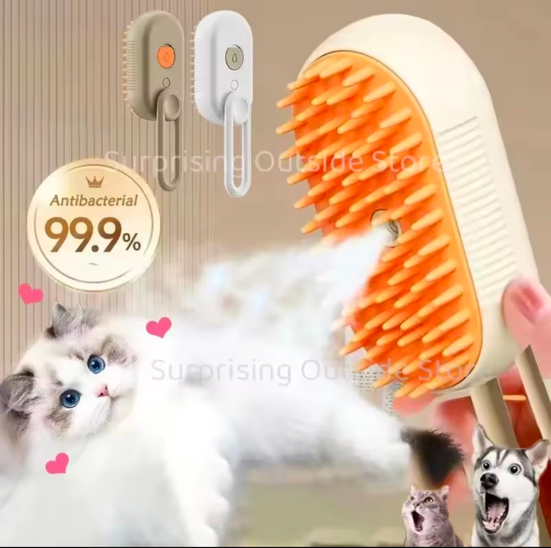 3-in-1 Steam Spray Pet Brush