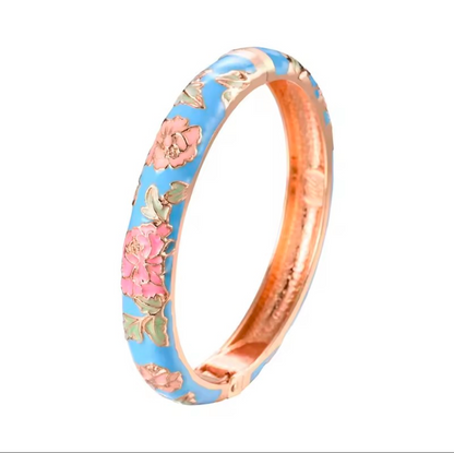 Enameled Flower Bracelet