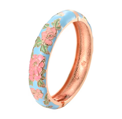 Enameled Flower Bracelet